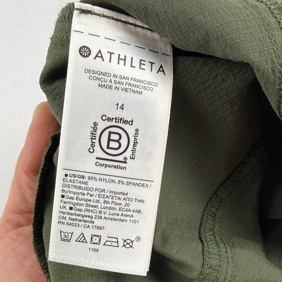 Athleta Trekkie Parachute Pants Olive Green Size 14 - Picture 7 of 13